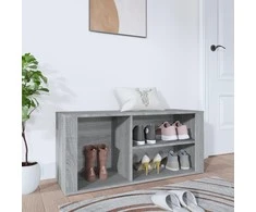 Spintelė batams, pilka ąžuolo, 100x35x45cm, apdirbta mediena