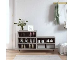 Spintelė batams, pilka ąžuolo, 102x36x60cm, apdirbta mediena