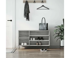 Spintelė batams, pilka ąžuolo, 102x36x60cm, apdirbta mediena