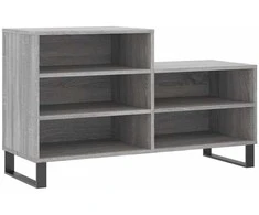 Spintelė batams, pilka ąžuolo, 102x36x60cm, apdirbta mediena