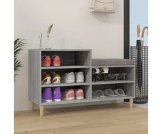 Spintelė batams, pilka ąžuolo, 102x36x60cm, apdirbta mediena