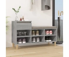 Spintelė batams, pilka ąžuolo, 102x36x60cm, apdirbta mediena