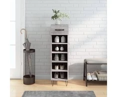 Spintelė batams, pilka ąžuolo, 30x35x105cm, apdirbta mediena