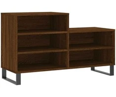 Spintelė batams, ruda ąžuolo, 102x36x60cm, apdirbta mediena