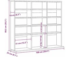 Spintelė CD, medienos, 100x23x89,5cm, apdirbta mediena
