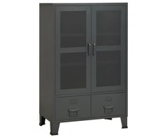 Sandėliavimo spintelė, antracito, 70x40x115cm, metalas
