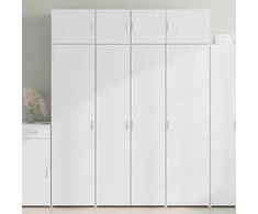 Spintelė daiktams, balta, 80x42,5x225cm, apdirbta mediena
