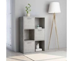 Spintelė daiktams, betono pilka, 60x29,5x90cm, apdirbta mediena