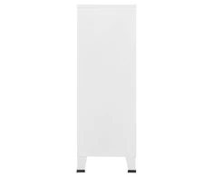 Sandėliavimo spintelė, balta, 75x40x115cm, metalas, pramoninė