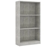 Spintelė knygoms, 3 lentynos, betono, 60x24x109cm, mediena