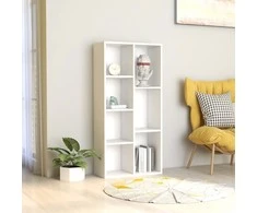 Spintelė knygoms, baltos spalvos, 50x25x106cm, apdirbta mediena