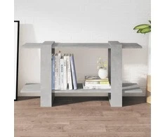 Spintelė knygoms, betono pilka, 100x30x51cm, apdirbta mediena