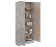 Spintelė knygoms, betono, 82,5x30,5x185,5cm, apdirbta mediena