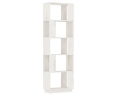 Spintelė knygoms/kambario pertvara, balta, 51x25x163,5cm, pušis