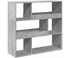 Spintelė knygoms/kambario pertvara, betono pilka, 100x33x94,5cm