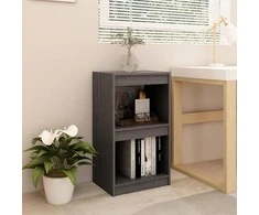 Spintelė knygoms, pilka, 40x30x71,5cm, pušies medienos masyvas