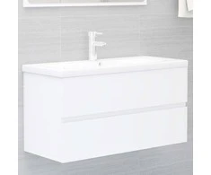 Spintelė praustuvui, balta, 90x38,5x45cm, apdirbta mediena