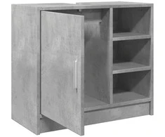 Spintelė praustuvui, betono, 63x29x55cm, apdirbta mediena