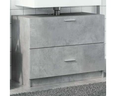 Spintelė praustuvui, betono, 78x37x59cm, apdirbta mediena