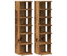 Spintelės batams, 2vnt., medienos, 28x27x102cm apdirbta mediena