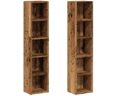 Spintelės diskams, 2vnt., medienos, 21x16x93,5cm, mediena