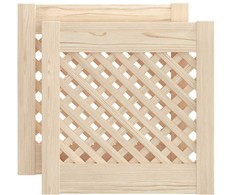 Spintelės durelės, 2vnt., 39,5x39,5 cm, pušis, grotelių dizaino