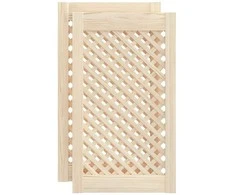 Spintelės durelės, 2vnt., 39,5x69cm, pušis, grotelių dizaino