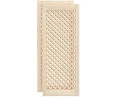 Spintelės durelės, 2vnt., 39,5x99cm, pušis, grotelių dizaino