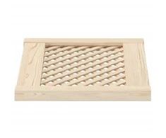 Spintelės durelės, 2vnt., 49,5x39,5 cm, pušis, grotelių dizaino