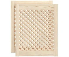 Spintelės durelės, 2vnt., 49,5x61,5 cm, pušis, grotelių dizaino