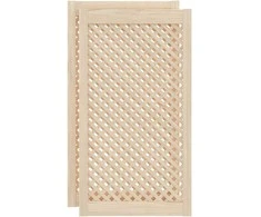 Spintelės durelės, 2vnt., 49,5x99cm, pušis, grotelių dizaino