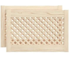 Spintelės durelės, 2vnt., 59,5x39,5 cm, pušis, grotelių dizaino