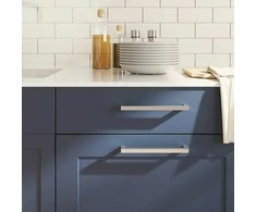 Spintelės rankenėlės, 10vnt., sidabrinės, nerūdijantis plienas