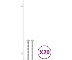 Spintelės rankenėlės, 20vnt., sidabrinės, nerūdijantis plienas