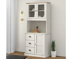Spintelės viršus VIGO, baltas, 78x30x100cm, pušies masyvas
