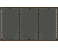 Stalas su stikliniu stalviršiu, rudas, 150x90x75cm, ratanas