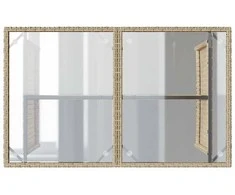 Stalas su stikliniu stalviršiu, smėlio, 110x68x70cm, PE ratanas