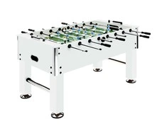 Stalo futbolo stalas, baltas, 140x74,5x87,5cm, plienas, 60kg