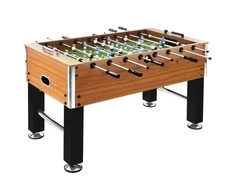 Stalo futbolo stalas, rudas/juodas, 140x74,5x87,5cm, plienas