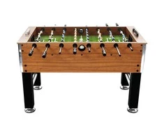 Stalo futbolo stalas, rudas/juodas, 140x74,5x87,5cm, plienas