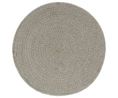 Stalo kilimėliai, 6 vnt., pilki, 38cm, medvilnė, apvalūs