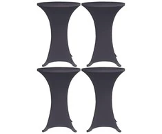 Staltiesės, 4vnt., antracito sp., 80 cm, įtempiamos (2x131430)