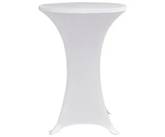 Staltiesės baro stal., 4vnt., baltos sp., 70cm skersm., įtemp.