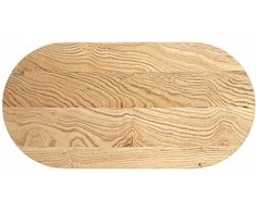 Stalviršis, 100x50x2 cm, ąžuolo medienos masyvas, ovalo formos