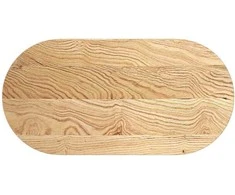 Stalviršis, 100x50x4 cm, ąžuolo medienos masyvas, ovalo formos