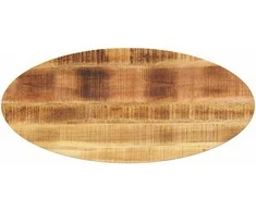 Stalviršis, 110x40x3,8cm, mango medienos masyvas, ovalo formos