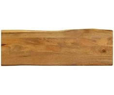 Stalviršis, 120x40x3,8cm, mango masyvas, su gyvu kraštu