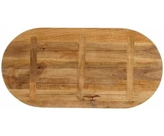 Stalviršis, 120x50x3,8cm, mango medienos masyvas, ovalo formos