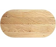 Stalviršis, 120x60x2 cm, ąžuolo medienos masyvas, ovalo formos