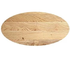 Stalviršis, 120x60x2 cm, ąžuolo medienos masyvas, ovalo formos